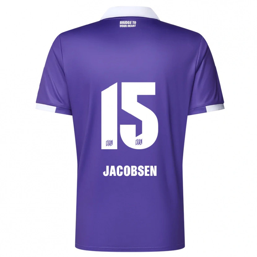 Danxen Herren Bjarke Jacobsen #15 Lila Weiß Heimtrikot Trikot 2025/26 T-Shirt Österreich