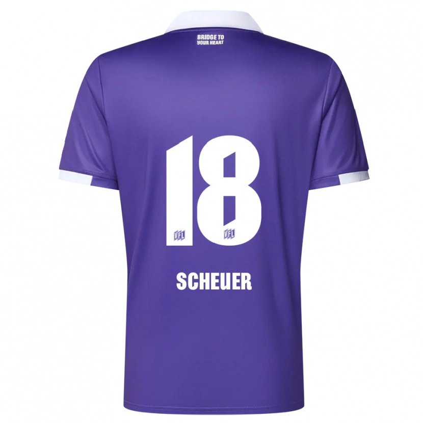 Danxen Herren Nevio Scheuer #18 Lila Weiß Heimtrikot Trikot 2025/26 T-Shirt Österreich