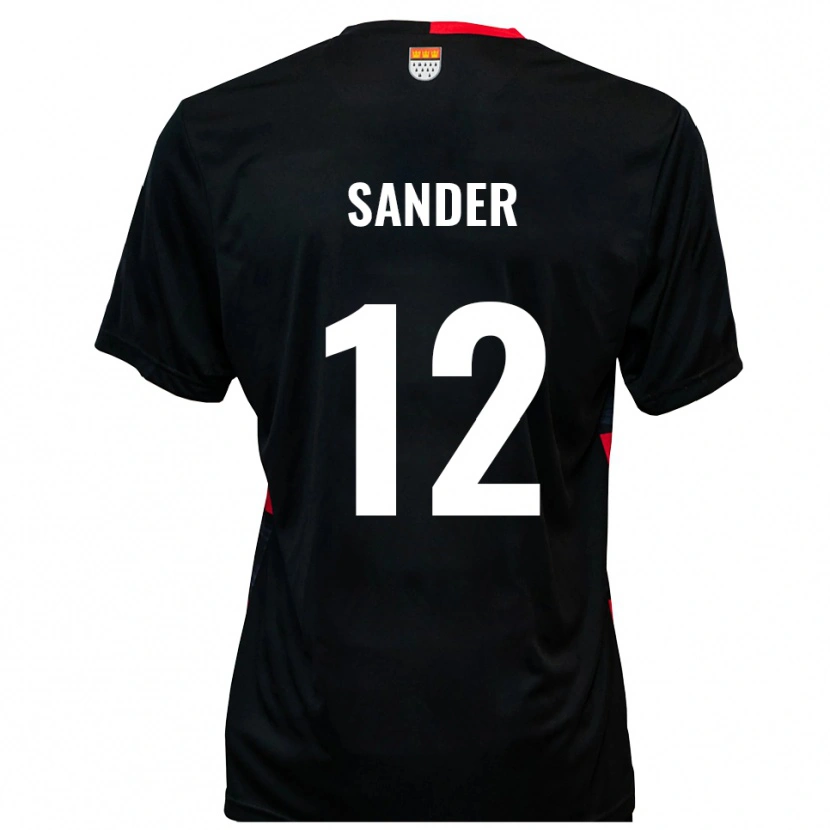 Danxen Herren Anton Sander #12 Schwarz Rot Heimtrikot Trikot 2025/26 T-Shirt Österreich