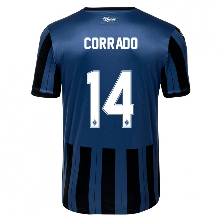 Danxen Herren Tiziano Corrado #14 Blau Grau Schwarz Heimtrikot Trikot 2025/26 T-Shirt Österreich