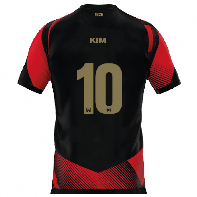 Danxen Herren Sun-Kil Kim #10 Schwarz Rot Heimtrikot Trikot 2025/26 T-Shirt Österreich