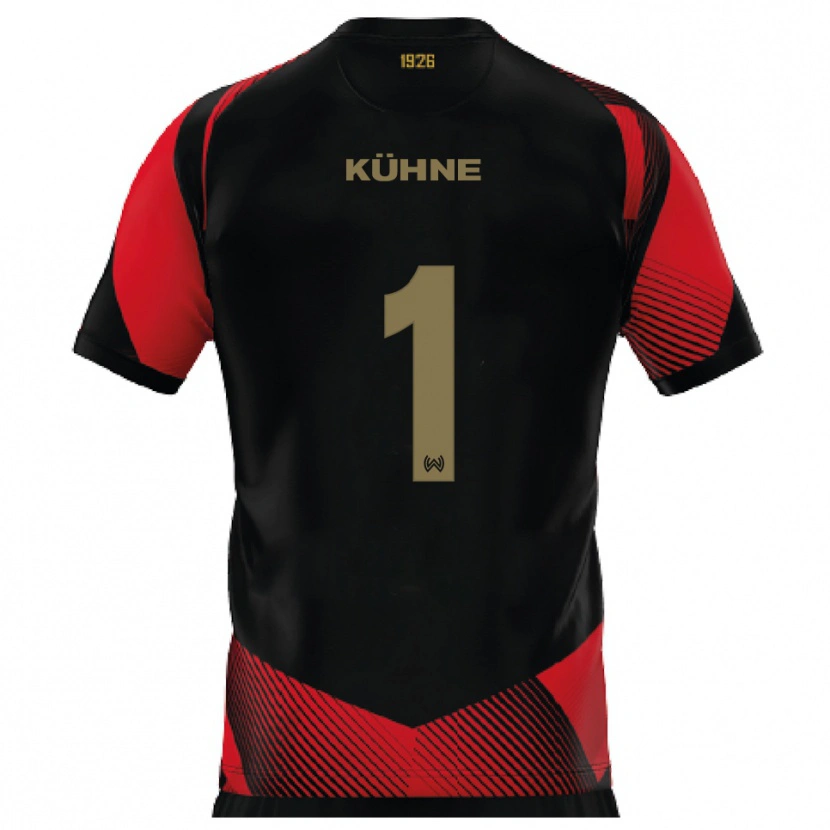 Danxen Herren Lars Kühne #1 Schwarz Rot Heimtrikot Trikot 2025/26 T-Shirt Österreich