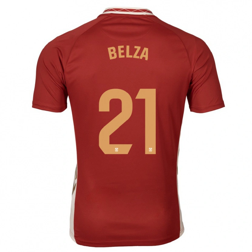 Danxen Herren Jesús Belza #21 Burgunder Gold Auswärtstrikot Trikot 2025/26 T-Shirt Österreich