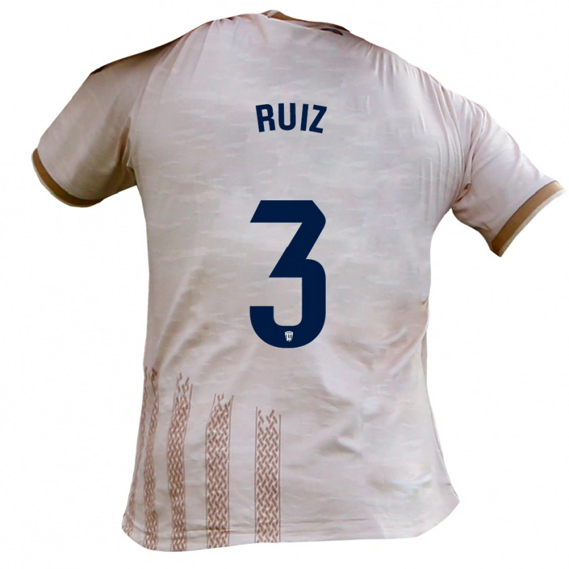 Danxen Herren David Ruiz #3 Cremeweiß Braun Auswärtstrikot Trikot 2025/26 T-Shirt Österreich
