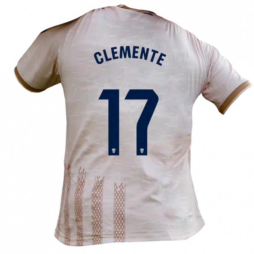 Danxen Herren Jesús Clemente #17 Cremeweiß Braun Auswärtstrikot Trikot 2025/26 T-Shirt Österreich