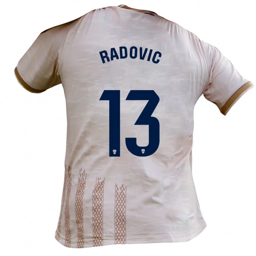 Danxen Herren Danilo Radovic #13 Cremeweiß Braun Auswärtstrikot Trikot 2025/26 T-Shirt Österreich