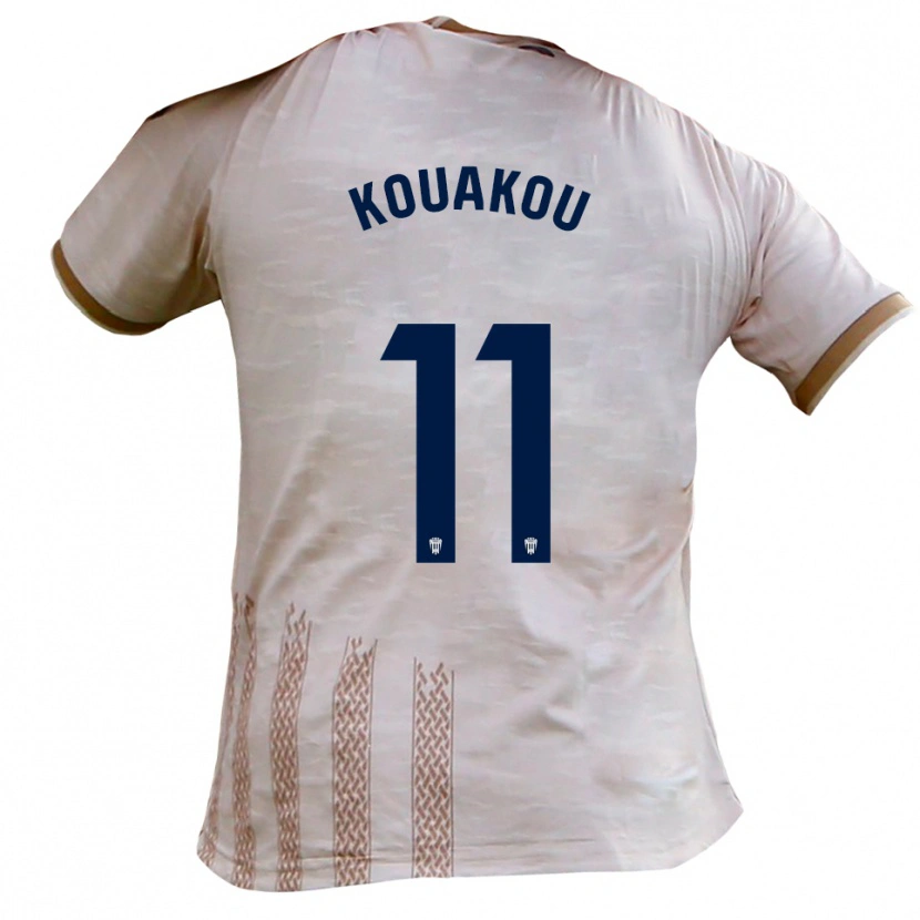 Danxen Herren Koffi Kouakou #11 Cremeweiß Braun Auswärtstrikot Trikot 2025/26 T-Shirt Österreich