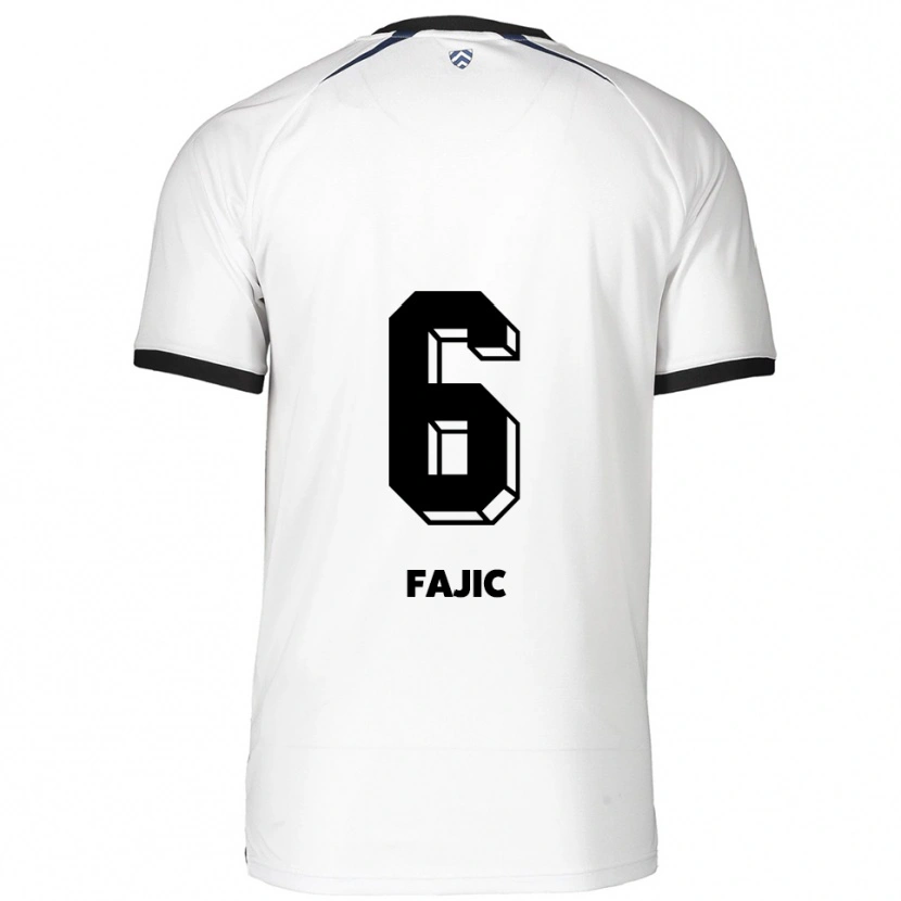 Danxen Herren Suat Fajic #6 Weiß Schwarz Auswärtstrikot Trikot 2025/26 T-Shirt Österreich