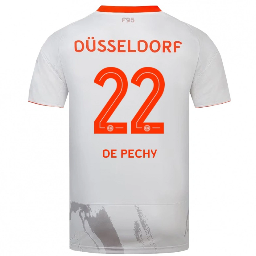 Danxen Herren William De Pechy #22 Weiß Orange Auswärtstrikot Trikot 2025/26 T-Shirt Österreich