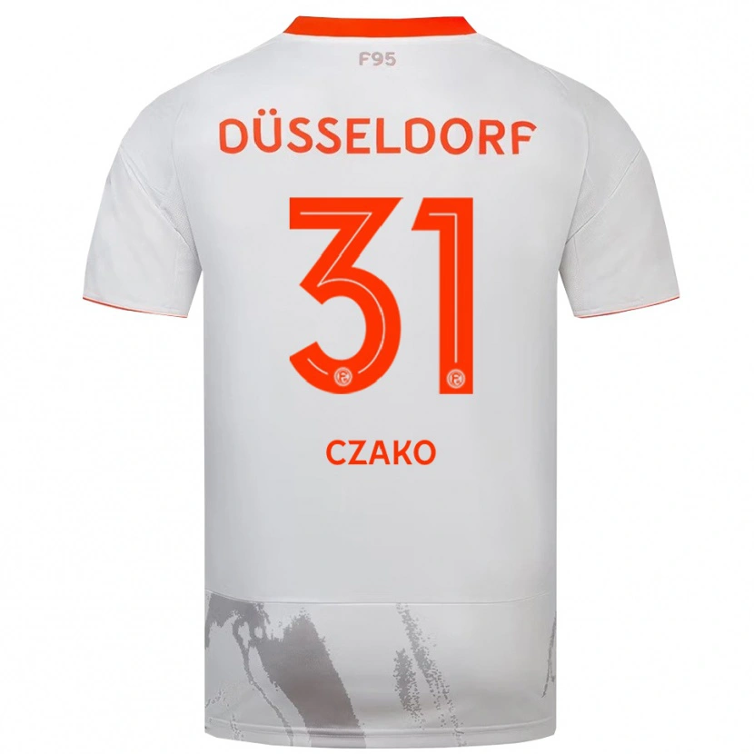 Danxen Herren Milán Czakó #31 Weiß Orange Auswärtstrikot Trikot 2025/26 T-Shirt Österreich