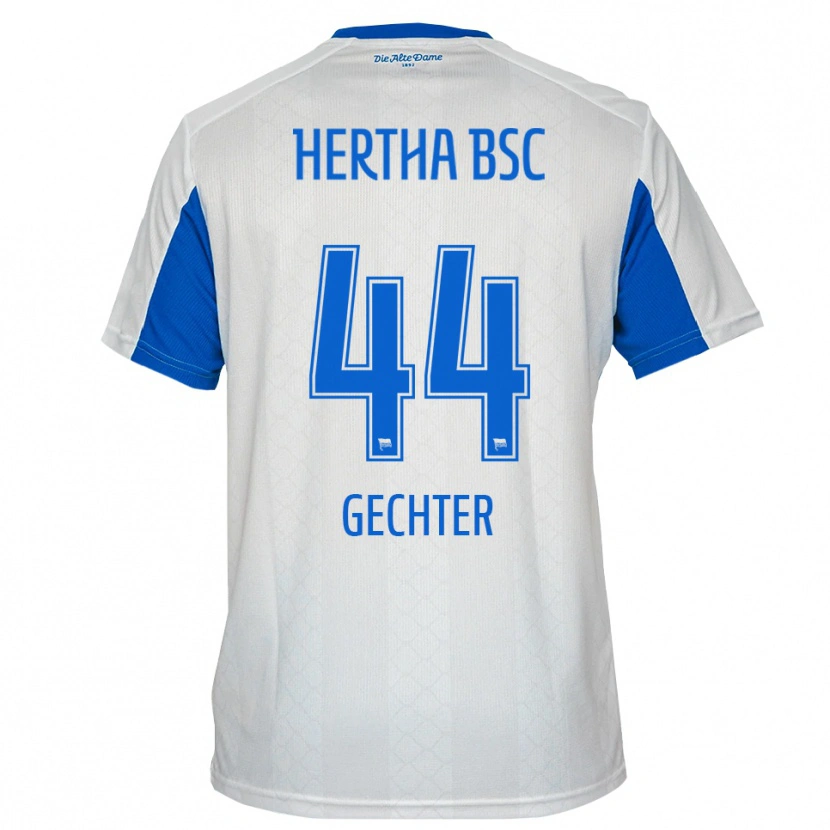 Danxen Herren Linus Gechter #44 Weiß Blau Auswärtstrikot Trikot 2025/26 T-Shirt Österreich