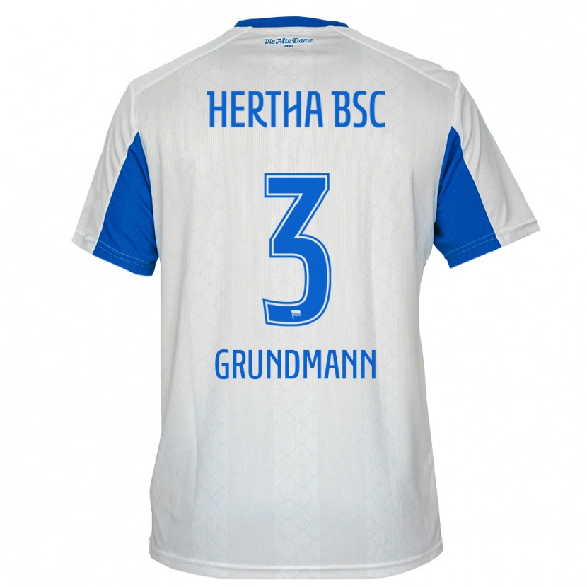 Danxen Herren Leon Grundmann #3 Weiß Blau Auswärtstrikot Trikot 2025/26 T-Shirt Österreich