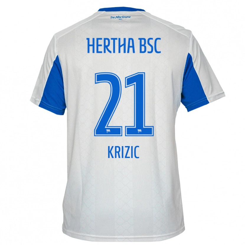 Danxen Herren Ivan Krizic #21 Weiß Blau Auswärtstrikot Trikot 2025/26 T-Shirt Österreich