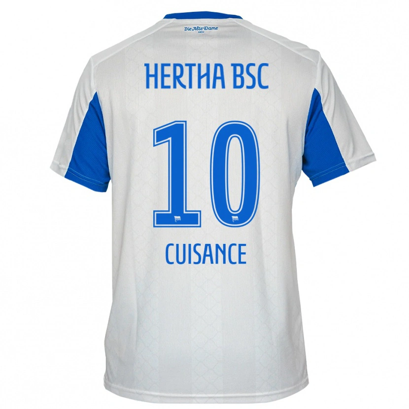 Danxen Herren Michaël Cuisance #10 Weiß Blau Auswärtstrikot Trikot 2025/26 T-Shirt Österreich