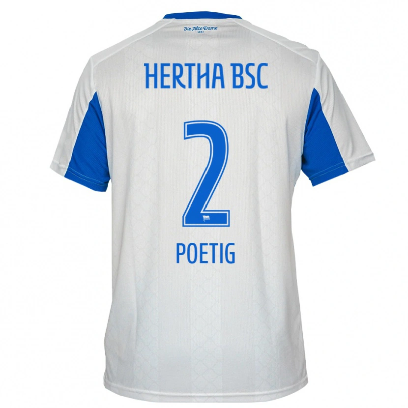 Danxen Herren David Poetig #2 Weiß Blau Auswärtstrikot Trikot 2025/26 T-Shirt Österreich