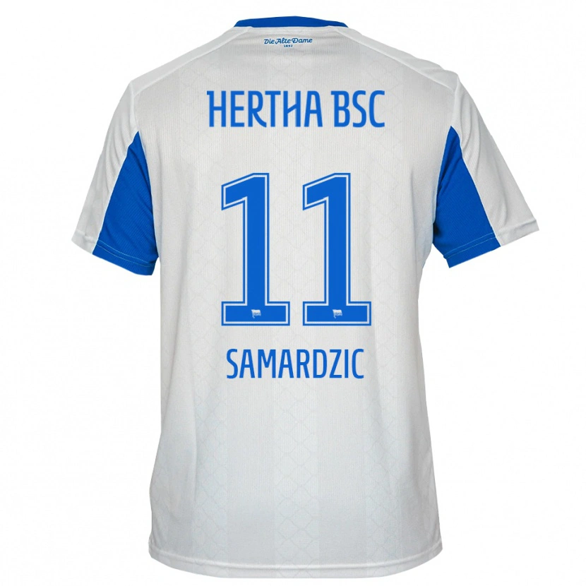 Danxen Herren Tadija Samardzic #11 Weiß Blau Auswärtstrikot Trikot 2025/26 T-Shirt Österreich