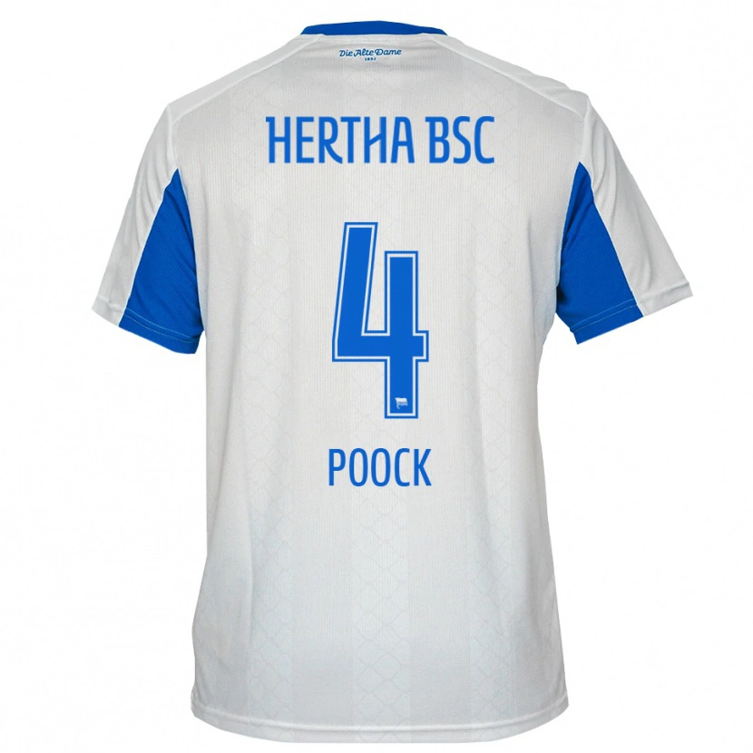 Danxen Herren Svenja Poock #4 Weiß Blau Auswärtstrikot Trikot 2025/26 T-Shirt Österreich