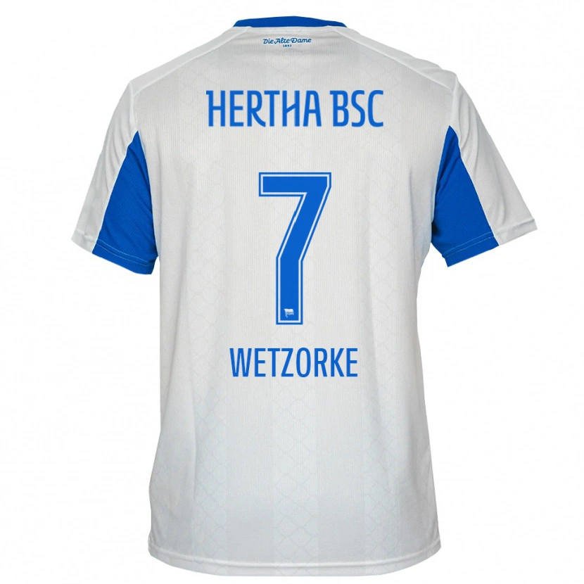 Danxen Herren Leonie Wetzorke #7 Weiß Blau Auswärtstrikot Trikot 2025/26 T-Shirt Österreich