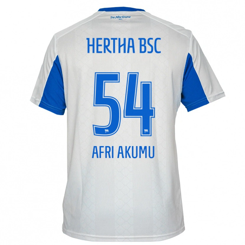 Danxen Herren Maik Afri Akumu #54 Weiß Blau Auswärtstrikot Trikot 2025/26 T-Shirt Österreich