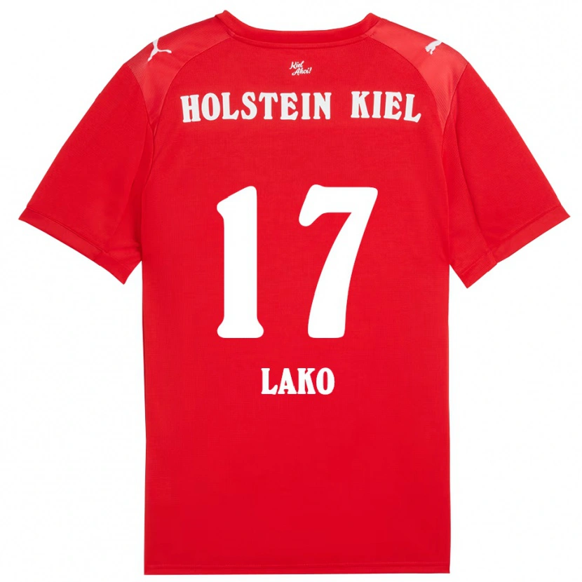 Danxen Herren Arjela Lako #17 Rot Blau Auswärtstrikot Trikot 2025/26 T-Shirt Österreich