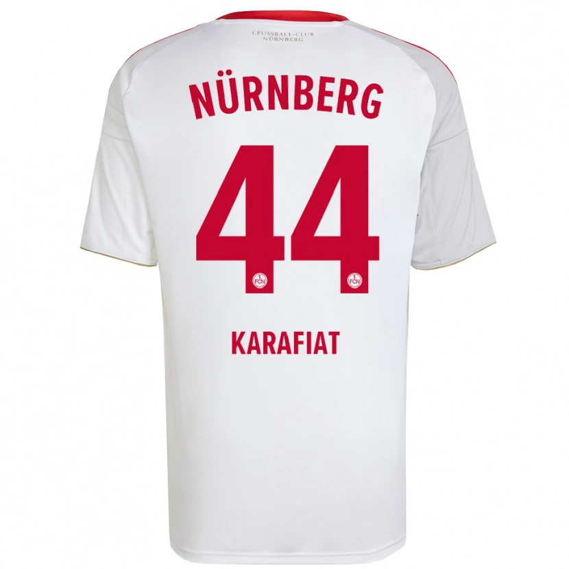 Danxen Herren Ondrej Karafiat #44 Weiß Rot Auswärtstrikot Trikot 2025/26 T-Shirt Österreich
