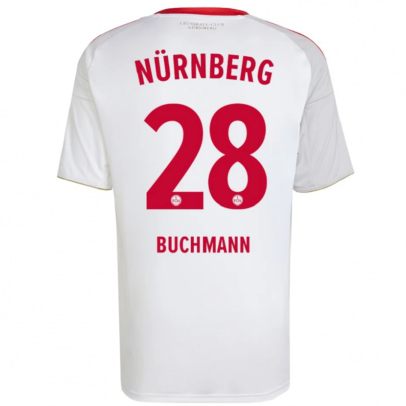 Danxen Herren Tarek Buchmann #28 Weiß Rot Auswärtstrikot Trikot 2025/26 T-Shirt Österreich