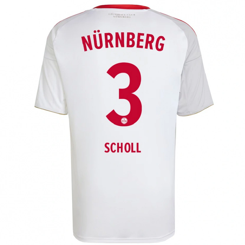Danxen Herren Phil Scholl #3 Weiß Rot Auswärtstrikot Trikot 2025/26 T-Shirt Österreich