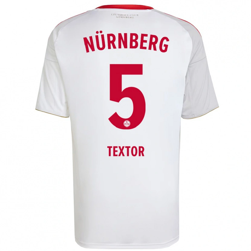 Danxen Herren Uche Textor #5 Weiß Rot Auswärtstrikot Trikot 2025/26 T-Shirt Österreich