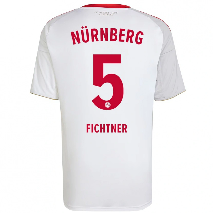 Danxen Herren Tom Fichtner #5 Weiß Rot Auswärtstrikot Trikot 2025/26 T-Shirt Österreich