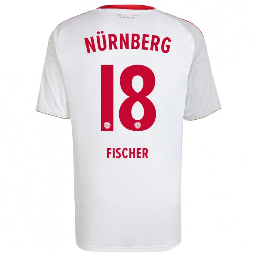 Danxen Herren Jonas Fischer #18 Weiß Rot Auswärtstrikot Trikot 2025/26 T-Shirt Österreich