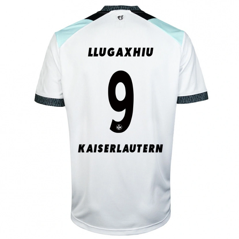 Danxen Herren Arjon Llugaxhiu #9 Weiß Schwarz Auswärtstrikot Trikot 2025/26 T-Shirt Österreich