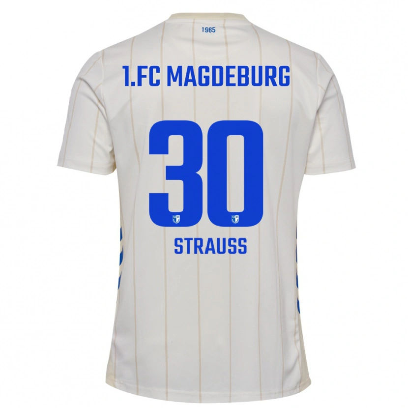 Danxen Herren Emil Strauß #30 Weiß Blau Auswärtstrikot Trikot 2025/26 T-Shirt Österreich