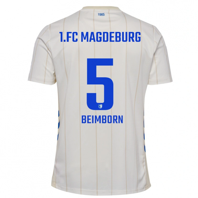 Danxen Herren Leander Beimborn #5 Weiß Blau Auswärtstrikot Trikot 2025/26 T-Shirt Österreich