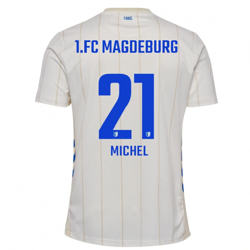 Danxen Herren Falko Michel #21 Weiß Blau Auswärtstrikot Trikot 2025/26 T-Shirt Österreich