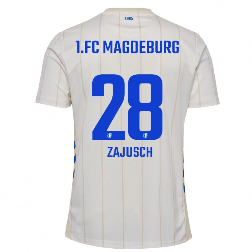 Danxen Herren Marcel Zajusch #28 Weiß Blau Auswärtstrikot Trikot 2025/26 T-Shirt Österreich