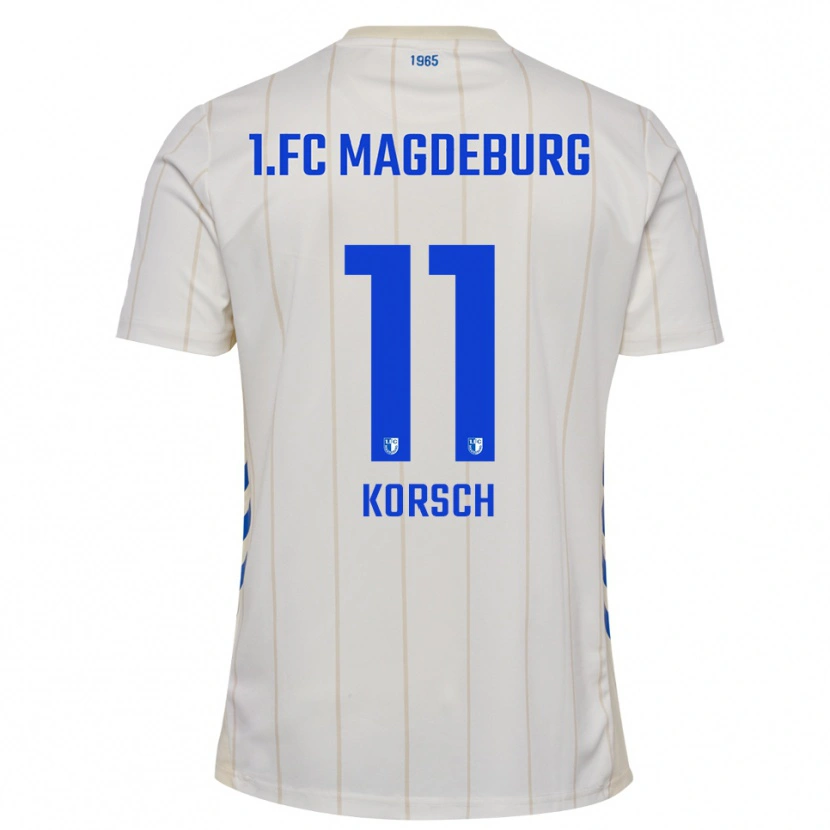 Danxen Herren Stefan Korsch #11 Weiß Blau Auswärtstrikot Trikot 2025/26 T-Shirt Österreich