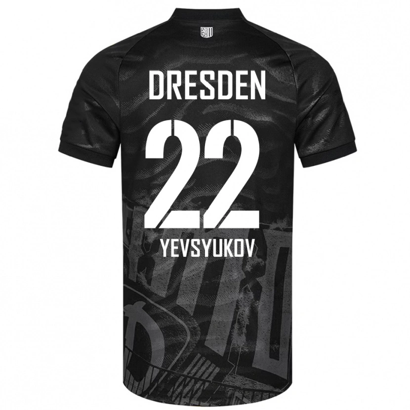 Danxen Herren Demyd Yevsyukov #22 Schwarz Grau Auswärtstrikot Trikot 2025/26 T-Shirt Österreich