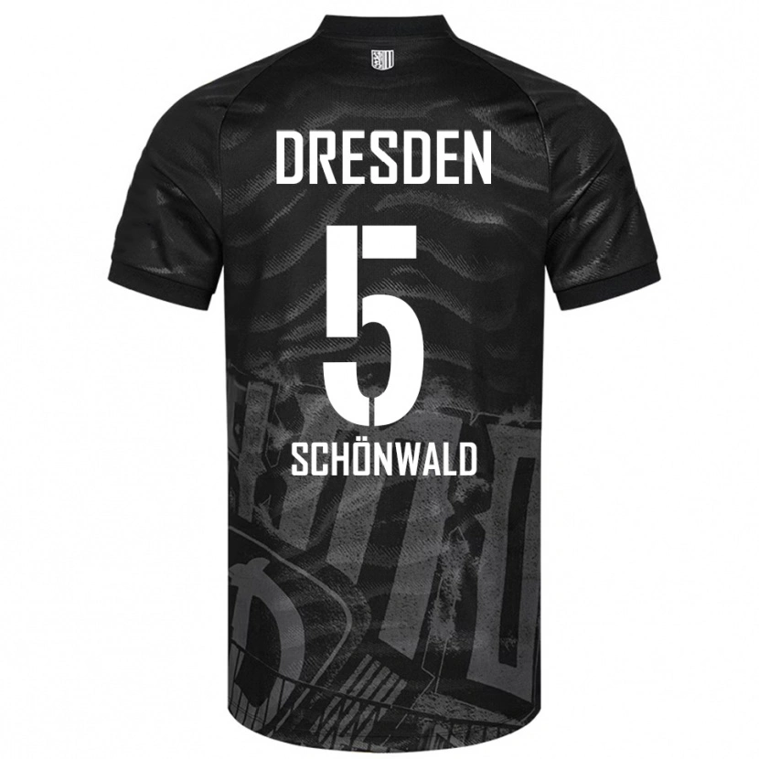 Danxen Herren Laurin Schönwald #5 Schwarz Grau Auswärtstrikot Trikot 2025/26 T-Shirt Österreich