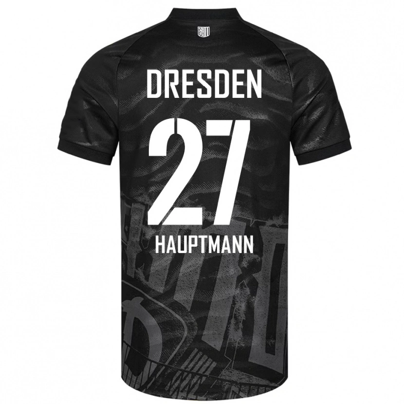 Danxen Herren Niklas Hauptmann #27 Schwarz Grau Auswärtstrikot Trikot 2025/26 T-Shirt Österreich