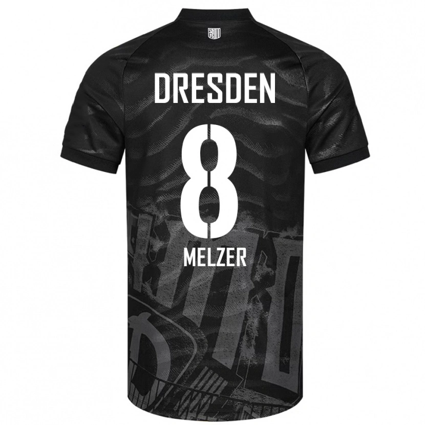 Danxen Herren Otto Melzer #8 Schwarz Grau Auswärtstrikot Trikot 2025/26 T-Shirt Österreich