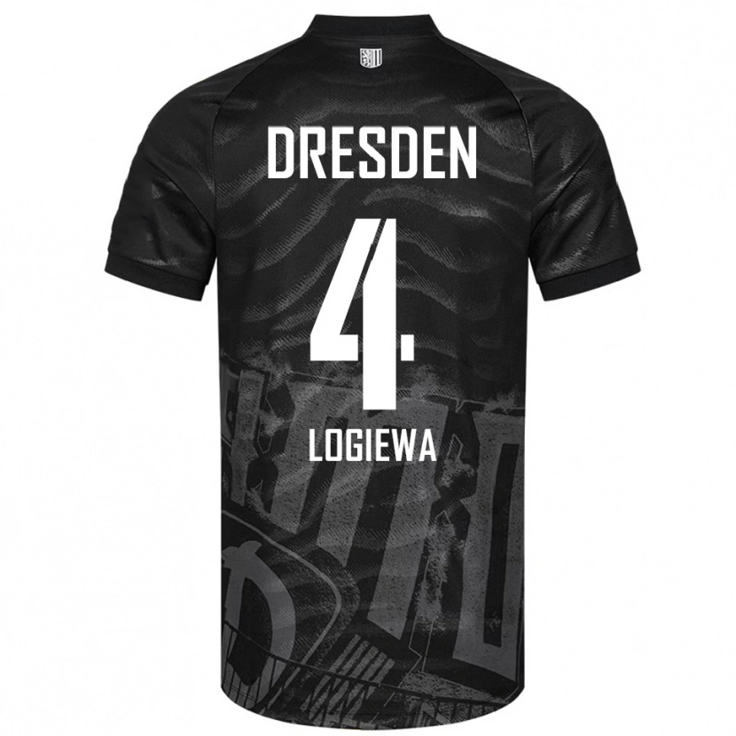Danxen Herren Luca Logiewa #4 Schwarz Grau Auswärtstrikot Trikot 2025/26 T-Shirt Österreich