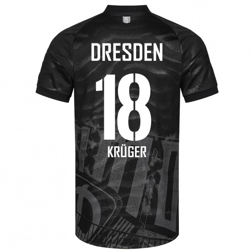 Danxen Herren Kevin Krüger #18 Schwarz Grau Auswärtstrikot Trikot 2025/26 T-Shirt Österreich