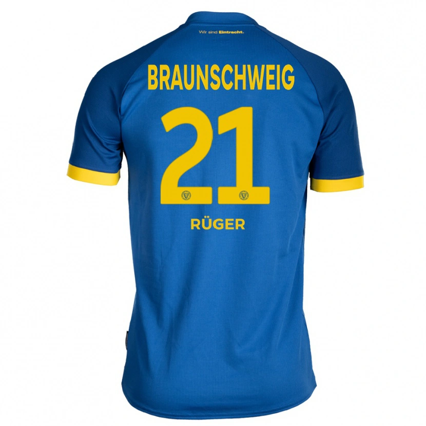 Danxen Herren Lenn Rüger #21 Königsblau Gelb Auswärtstrikot Trikot 2025/26 T-Shirt Österreich