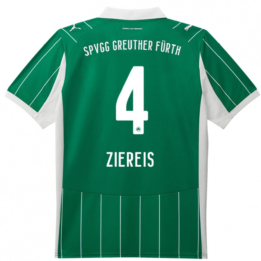 Danxen Herren Philipp Ziereis #4 Grün Weiß Auswärtstrikot Trikot 2025/26 T-Shirt Österreich