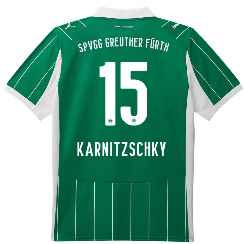 Danxen Herren Nick Karnitzschky #15 Grün Weiß Auswärtstrikot Trikot 2025/26 T-Shirt Österreich