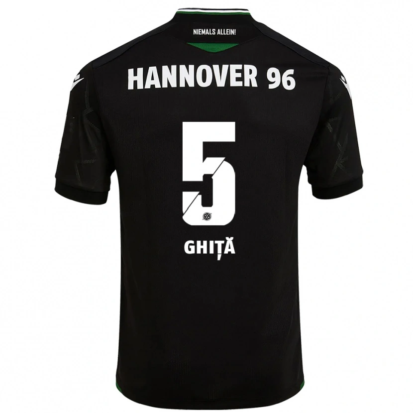 Danxen Herren Virgil Ghiță #5 Schwarz Grün Auswärtstrikot Trikot 2025/26 T-Shirt Österreich