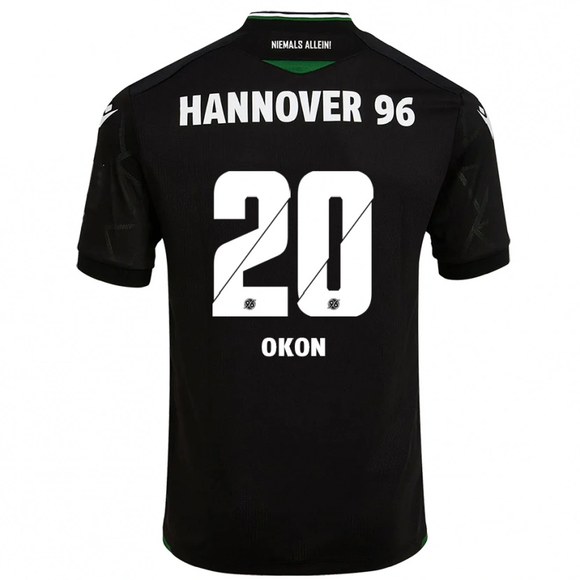 Danxen Herren Ime Okon #20 Schwarz Grün Auswärtstrikot Trikot 2025/26 T-Shirt Österreich