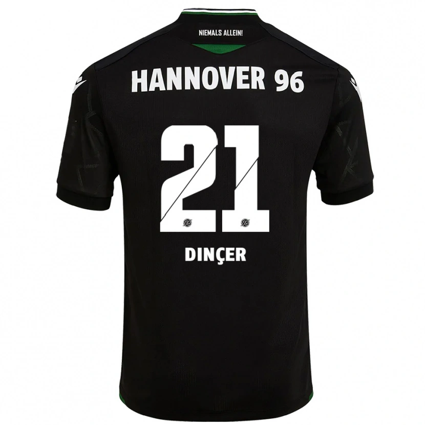 Danxen Herren Yasin Dinçer #21 Schwarz Grün Auswärtstrikot Trikot 2025/26 T-Shirt Österreich