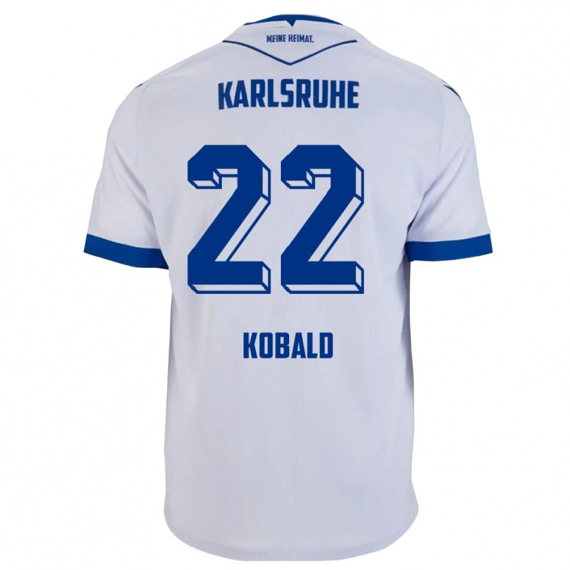 Danxen Herren Christoph Kobald #22 Weiß Blau Auswärtstrikot Trikot 2025/26 T-Shirt Österreich