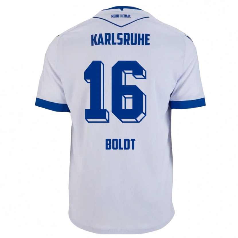 Danxen Herren Tim Boldt #16 Weiß Blau Auswärtstrikot Trikot 2025/26 T-Shirt Österreich